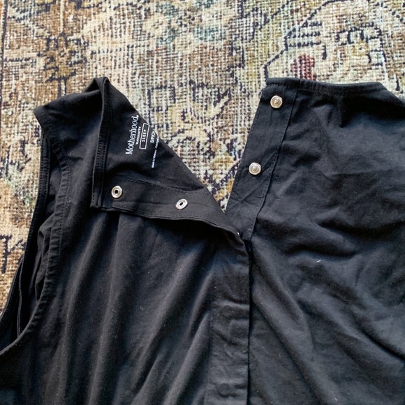 Motherhood Maternity 3 IN 1 NURSING, LABOR & DELIVERY GOWN in black size small - Picture 5 of 11